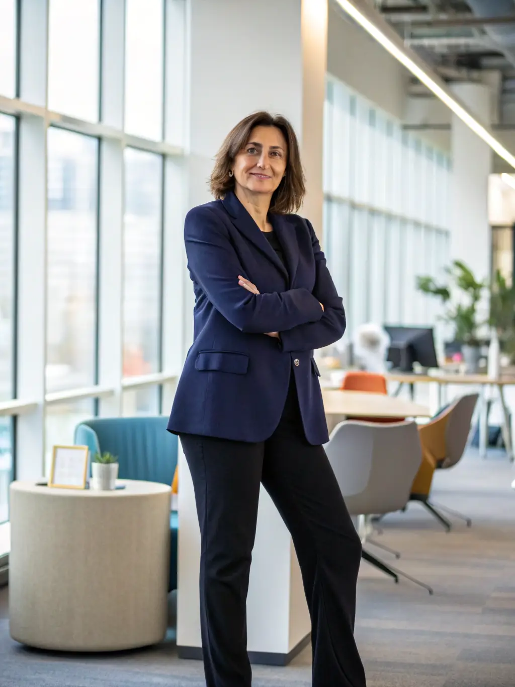 A business owner confidently presenting their company's growth trajectory to a group of investors, showcasing the positive momentum achieved.